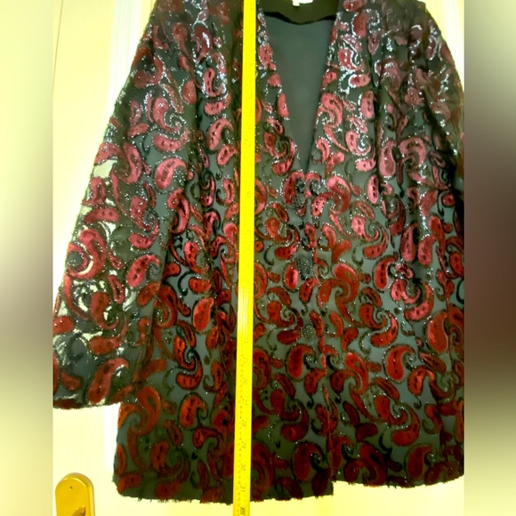 S.Star Women’s Black&Red Long Sleeves Evening Sequins Jacket Size 54/170 - Picture 6 of 8